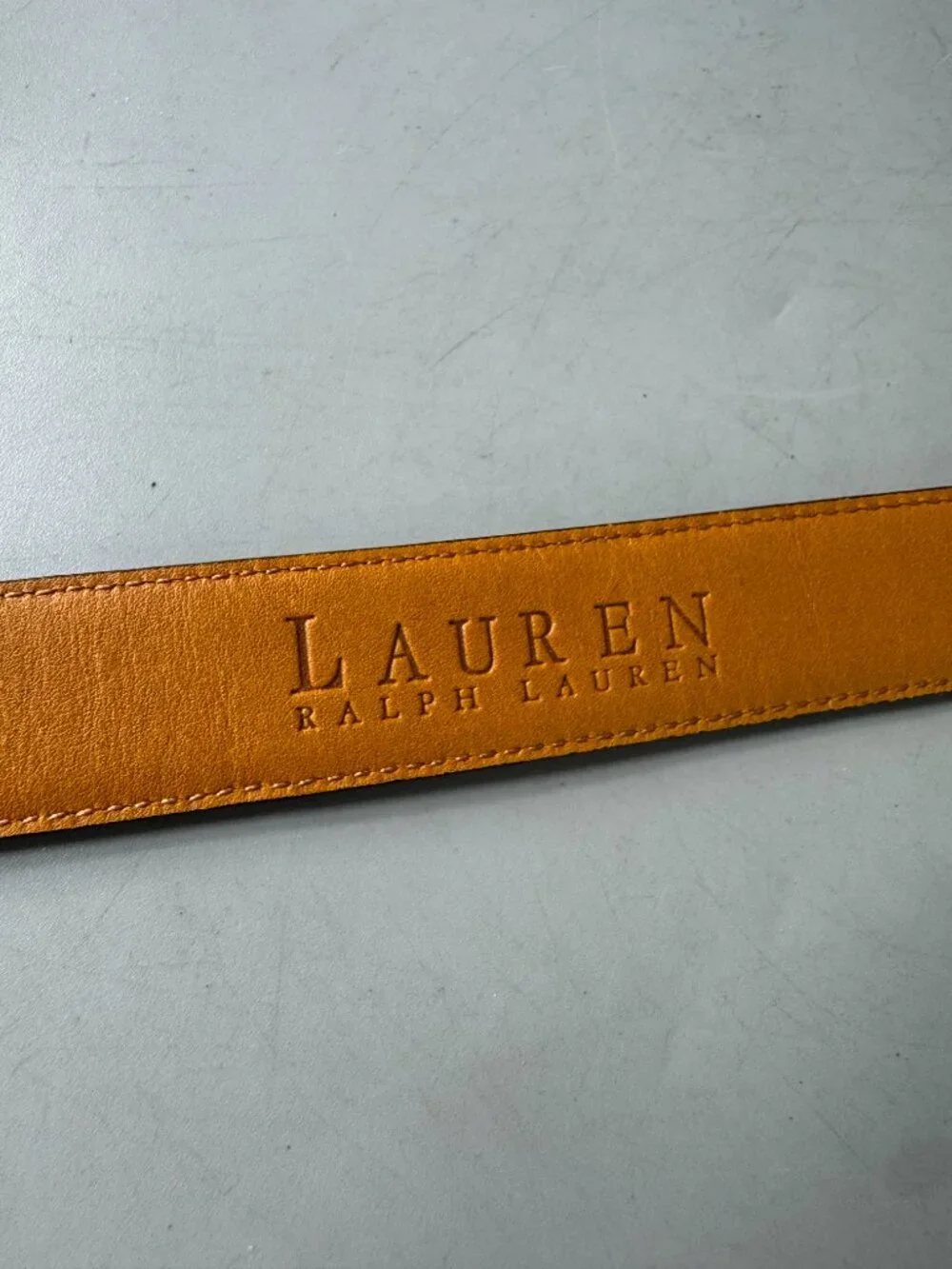 Lauren Ralph Lauren Navy Blue Leather belt, Size XL